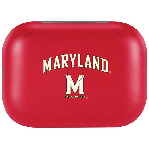 University of Maryland Collegiate Text Red Amazon Echo Buds Skin