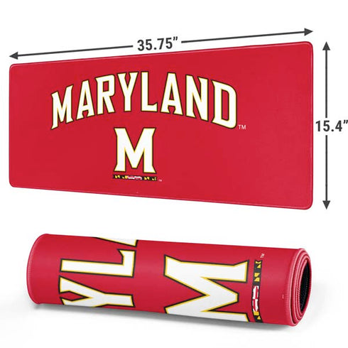 University of Maryland Collegiate Text Red Gaming Mouse Pad