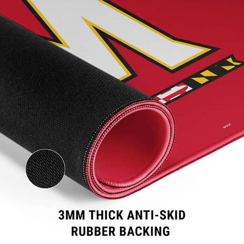 University of Maryland Collegiate Text Red Gaming Mouse Pad
