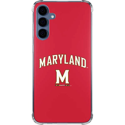 University of Maryland Collegiate Text Red Galaxy A55 5G Clear Case