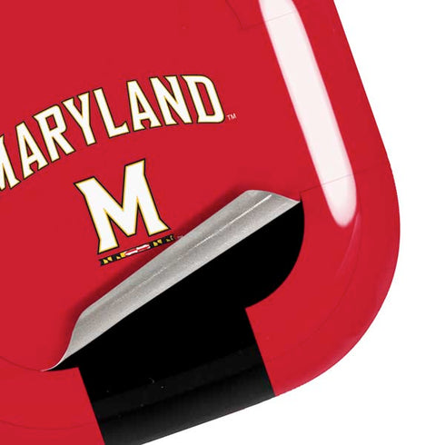 University of Maryland Collegiate Text Red Galaxy Buds Live Skin