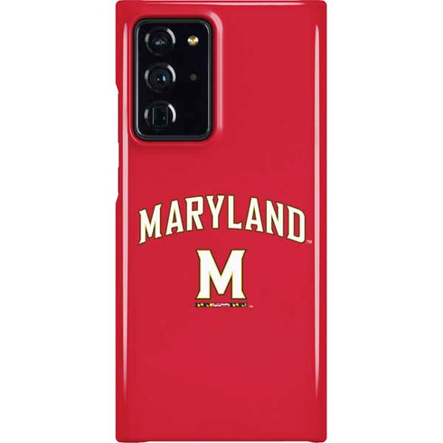 University of Maryland Collegiate Text Red Galaxy Cases
