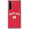 University of Maryland Collegiate Text Red Galaxy S24 FE Clear Case