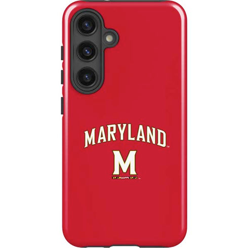 University of Maryland Collegiate Text Red Galaxy S25 Plus Impact Case