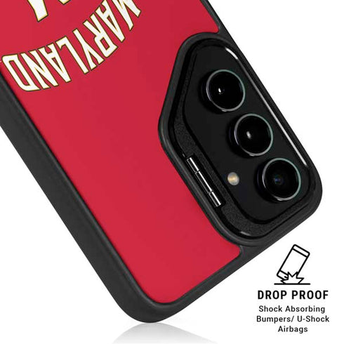University of Maryland Collegiate Text Red Galaxy S25 Plus Kickstand Case