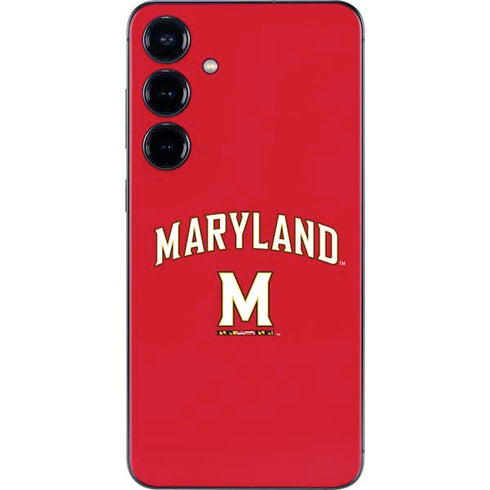University of Maryland Collegiate Text Red Galaxy S25 Plus Skin