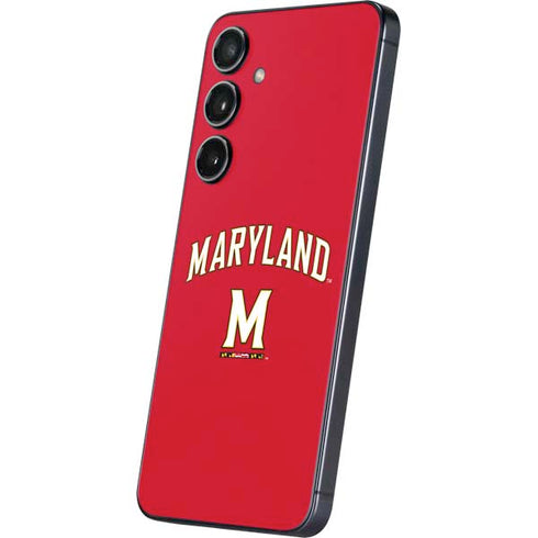 University of Maryland Collegiate Text Red Galaxy S25 Plus Skin