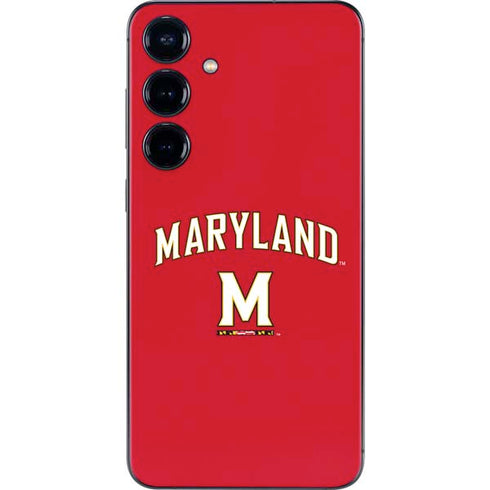 University of Maryland Collegiate Text Red Galaxy S25 Skin