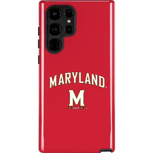University of Maryland Collegiate Text Red Galaxy Cases