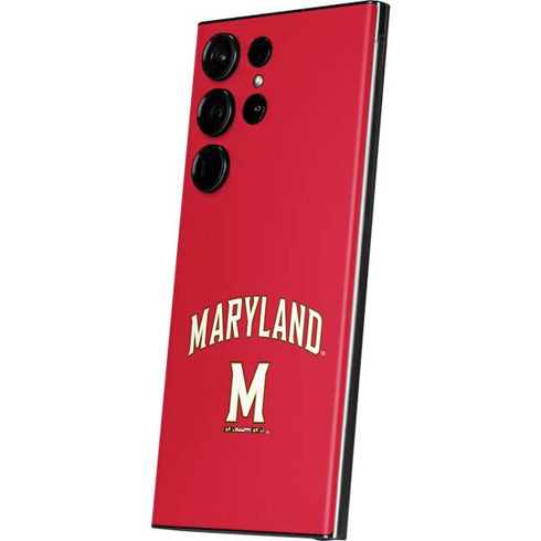 University of Maryland Collegiate Text Red Galaxy S25 Ultra Skin