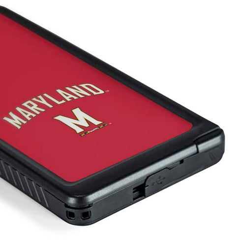 University of Maryland Collegiate Text Red Galaxy S24 Ultra Waterproof Case