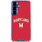 University of Maryland Collegiate Text Red Galaxy S25 FE Clear Case