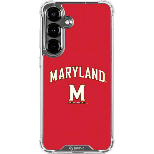 University of Maryland Collegiate Text Red Galaxy S26 Plus Clear Case