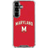 University of Maryland Collegiate Text Red Galaxy S26 Plus Clear Case