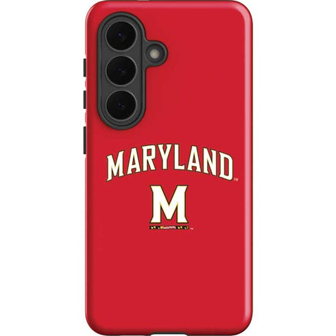 University of Maryland Collegiate Text Red Galaxy S26 Plus Impact Case