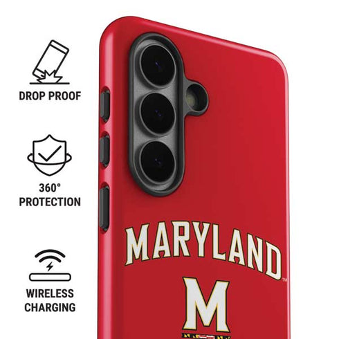 University of Maryland Collegiate Text Red Galaxy S26 Plus Impact Case