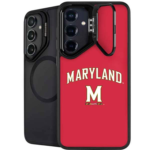 University of Maryland Collegiate Text Red Galaxy S26 Plus Kickstand Case
