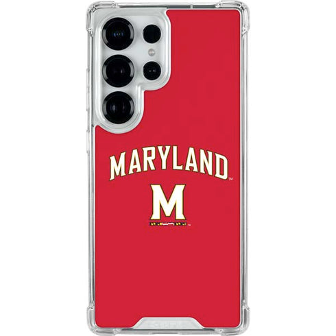 University of Maryland Collegiate Text Red Galaxy S26 Ultra Clear Case