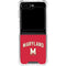 University of Maryland Collegiate Text Red Galaxy Z Flip6 Clear Case