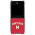 University of Maryland Collegiate Text Red Galaxy Z Flip6 Clear Case