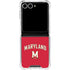 University of Maryland Collegiate Text Red Galaxy Z Flip7 Clear Case