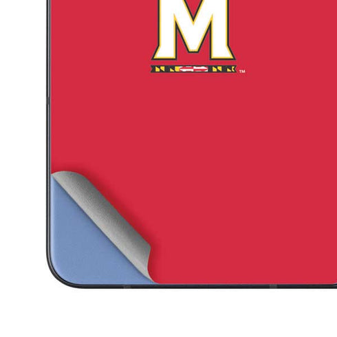 University of Maryland Collegiate Text Red Galaxy Z Fold5 5G Skin