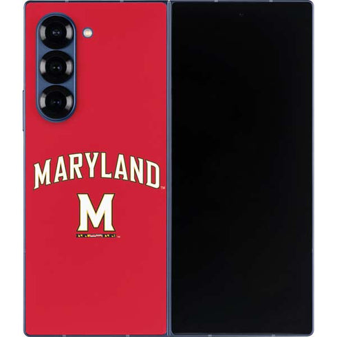 University of Maryland Collegiate Text Red Galaxy Z Fold6 Skin