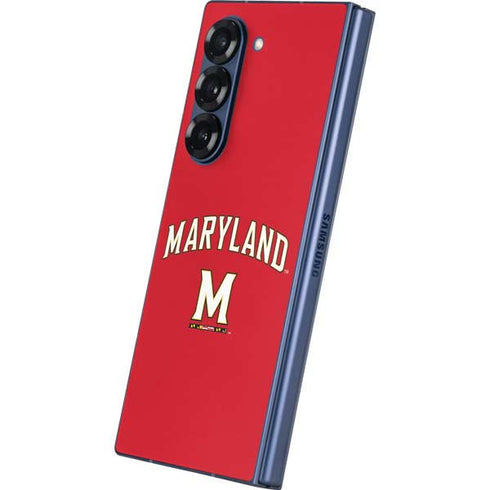 University of Maryland Collegiate Text Red Galaxy Z Fold6 Skin
