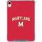 University of Maryland Collegiate Text Red iPad 11th Gen (2025) Clear Case