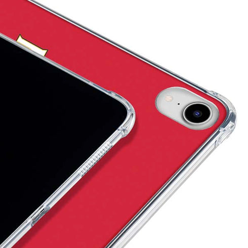 University of Maryland Collegiate Text Red iPad 11th Gen (2025) Clear Case