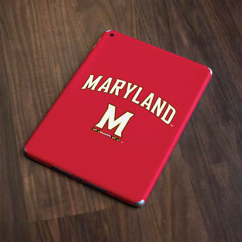 University of Maryland Collegiate Text Red Apple iPad Skin