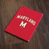 University of Maryland Collegiate Text Red Apple iPad Skin