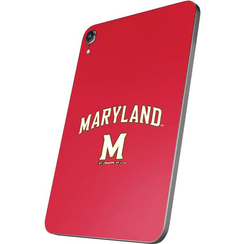 University of Maryland Collegiate Text Red Apple iPad Mini Skin