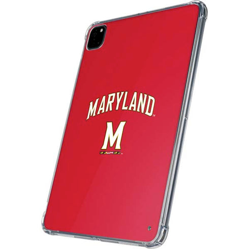 University of Maryland Collegiate Text Red iPad Pro 11in (2024) Clear Case