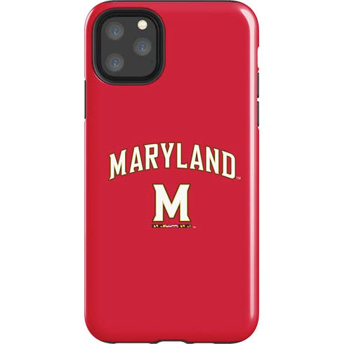 University of Maryland Collegiate Text Red iPhone Cases