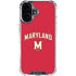 University of Maryland Collegiate Text Red iPhone 16 Clear Case