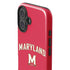 University of Maryland Collegiate Text Red iPhone 16 Impact Case