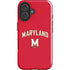 University of Maryland Collegiate Text Red iPhone 16 Plus Impact Case