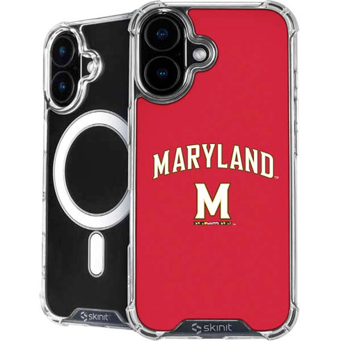 University of Maryland Collegiate Text Red iPhone 16 Plus MagSafe Case
