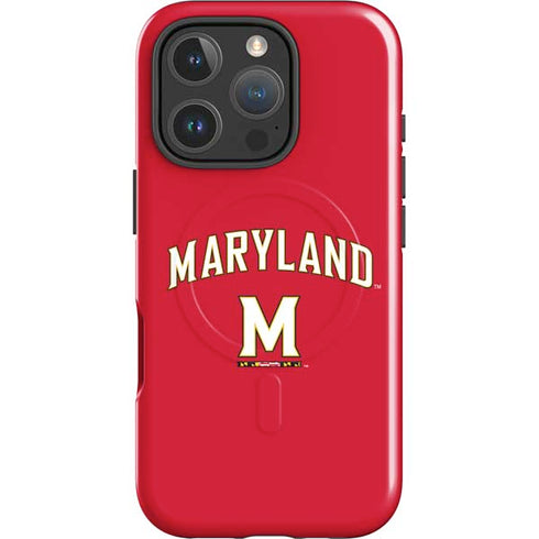 University of Maryland Collegiate Text Red iPhone 16 Pro Magsafe Impact Case