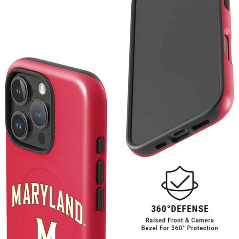 University of Maryland Collegiate Text Red iPhone 16 Pro Magsafe Impact Case