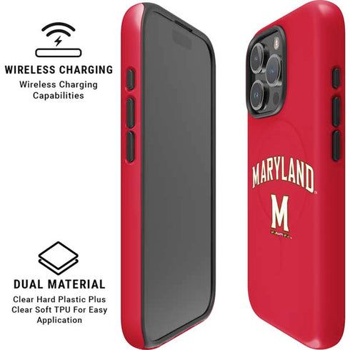University of Maryland Collegiate Text Red iPhone 16 Pro Magsafe Impact Case