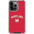 University of Maryland Collegiate Text Red iPhone 16 Pro Max Clear Case