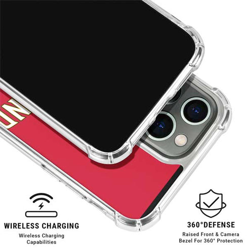University of Maryland Collegiate Text Red iPhone 16 Pro Max Clear Case