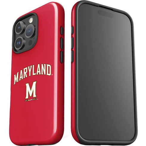 University of Maryland Collegiate Text Red iPhone 16 Pro Max Impact Case
