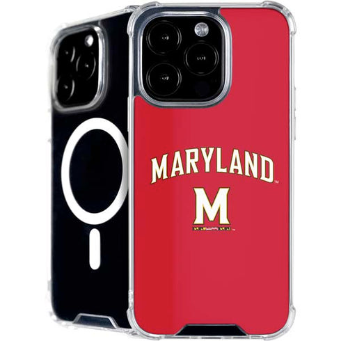 University of Maryland Collegiate Text Red iPhone Cases
