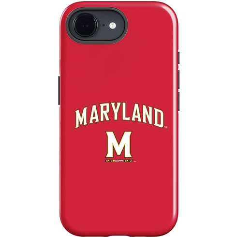 University of Maryland Collegiate Text Red iPhone 16e Impact Case