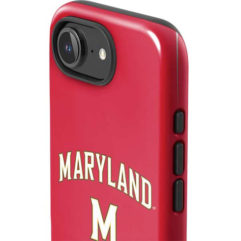 University of Maryland Collegiate Text Red iPhone 16e Impact Case