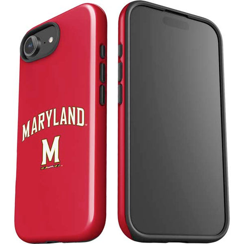 University of Maryland Collegiate Text Red iPhone 16e Impact Case
