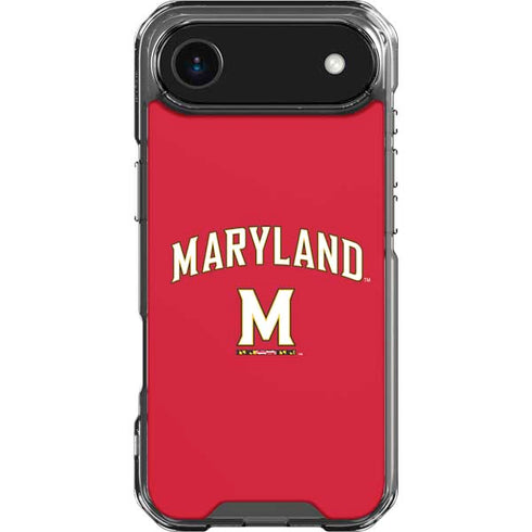 University of Maryland Collegiate Text Red iPhone 17 Air Clear Case